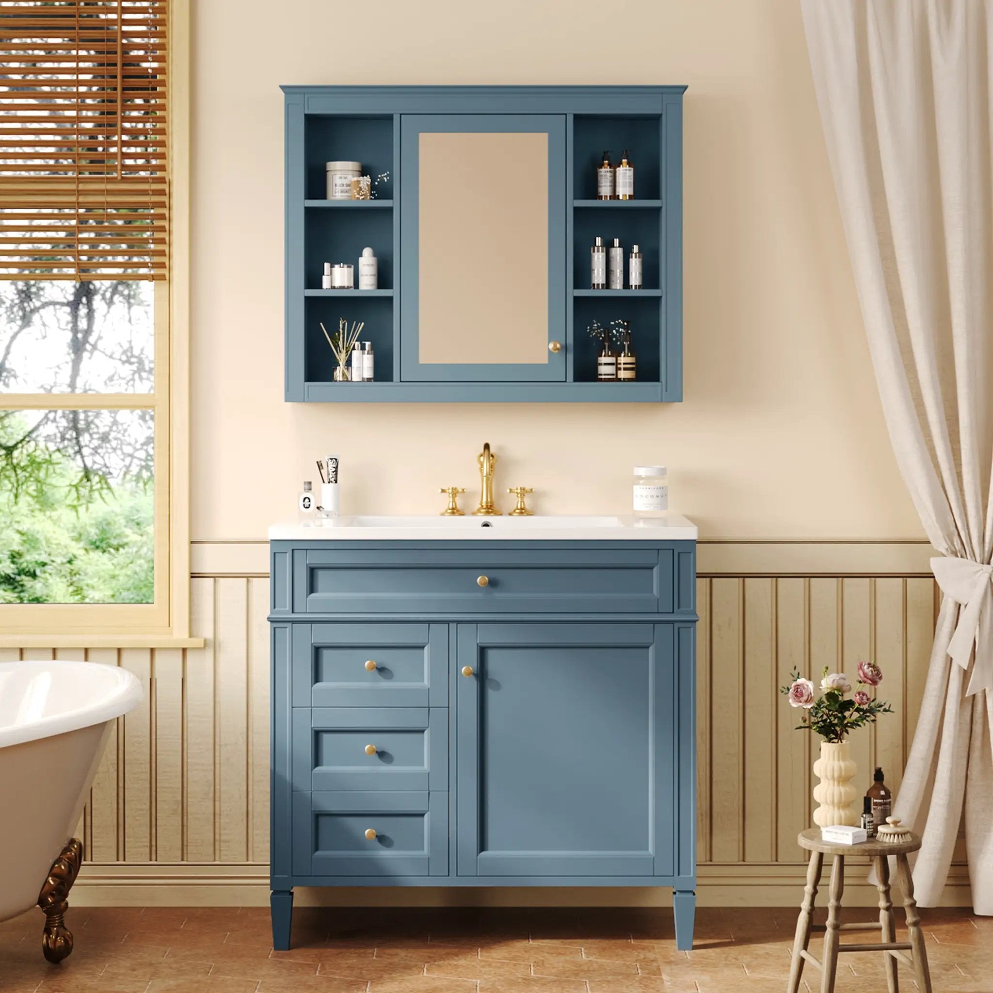 36'' Bathroom Vanity with Medicine Cabinet by HouseOfZazla