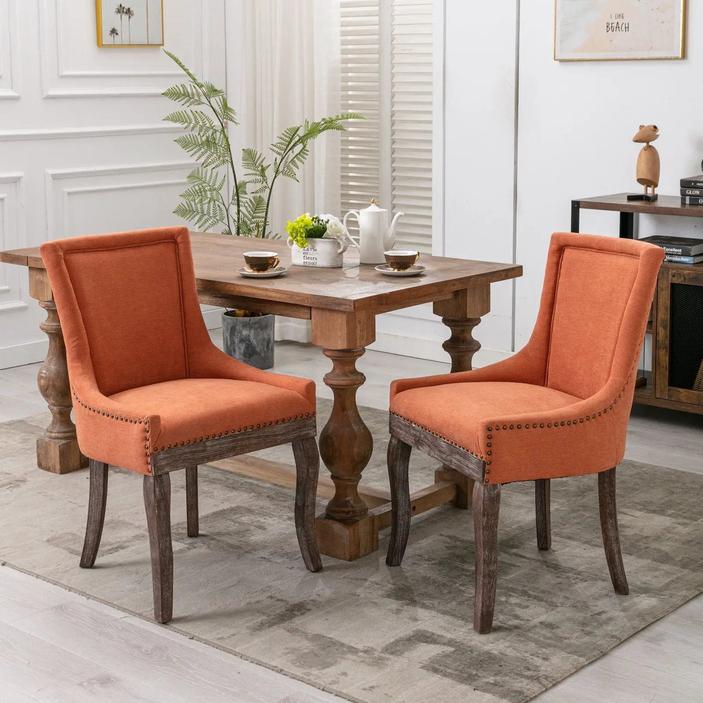 Ultra - Side Dining Chair, Nail Head (Set of 2) by HouseOfZazla