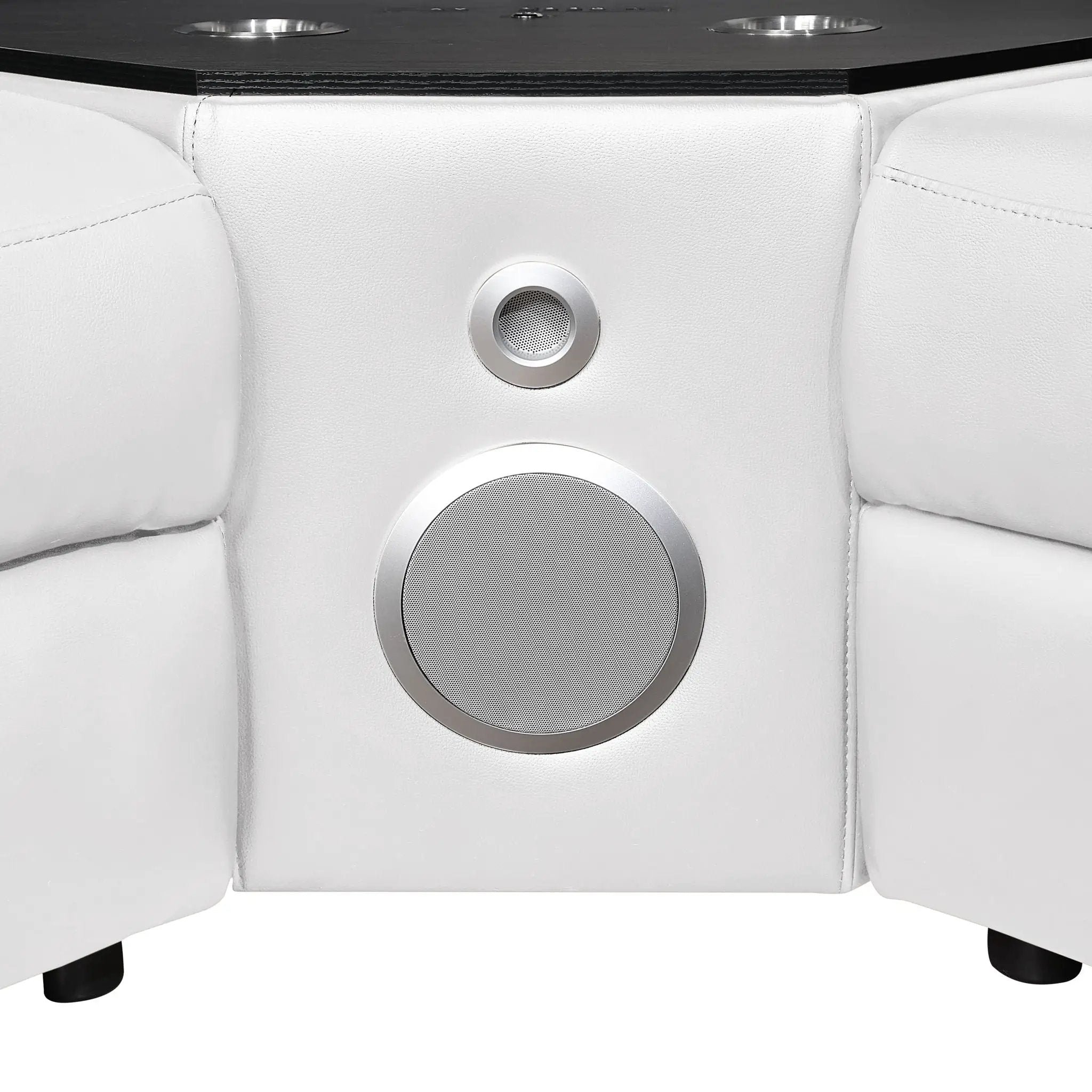 Nova - Sectional With Bluetooth Speaker, LED And Lifting Wine Cabinet by HouseOfZazla