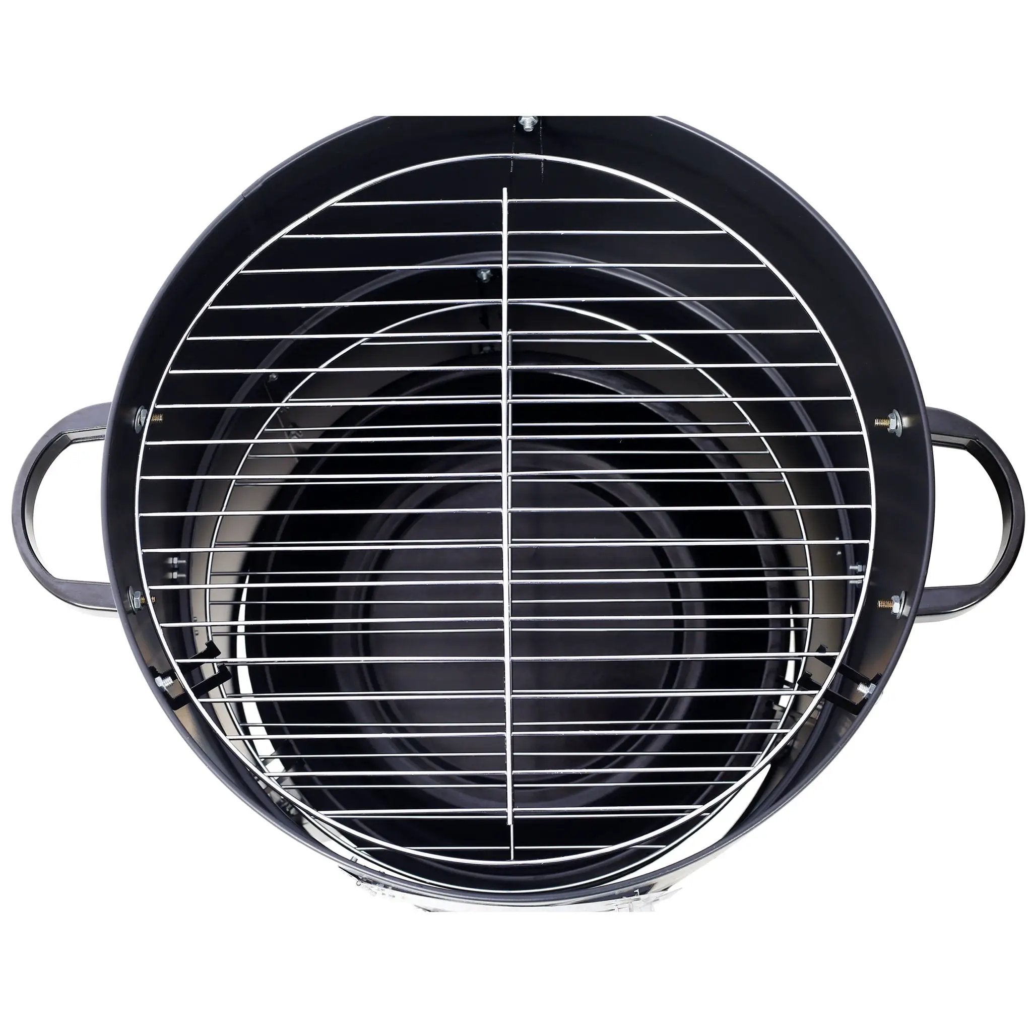 Heavy Duty Round Bbq Grill 17" Steel Charcoal Smoker For Outdoor Cooking - Black by HouseOfZazla