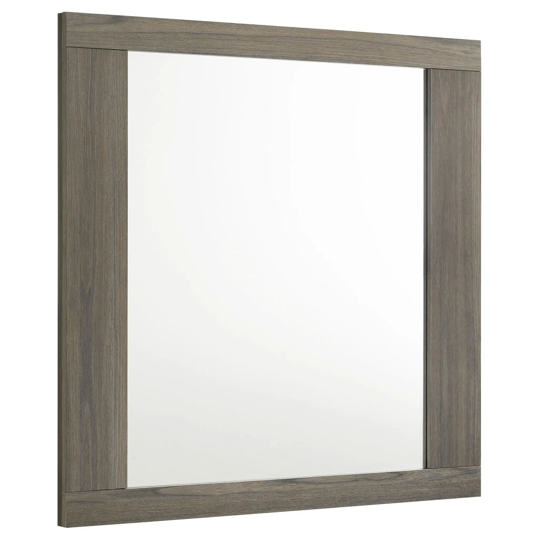 4 Piece Queen Bedroom Set With Built In Storage And Mirror - Oak