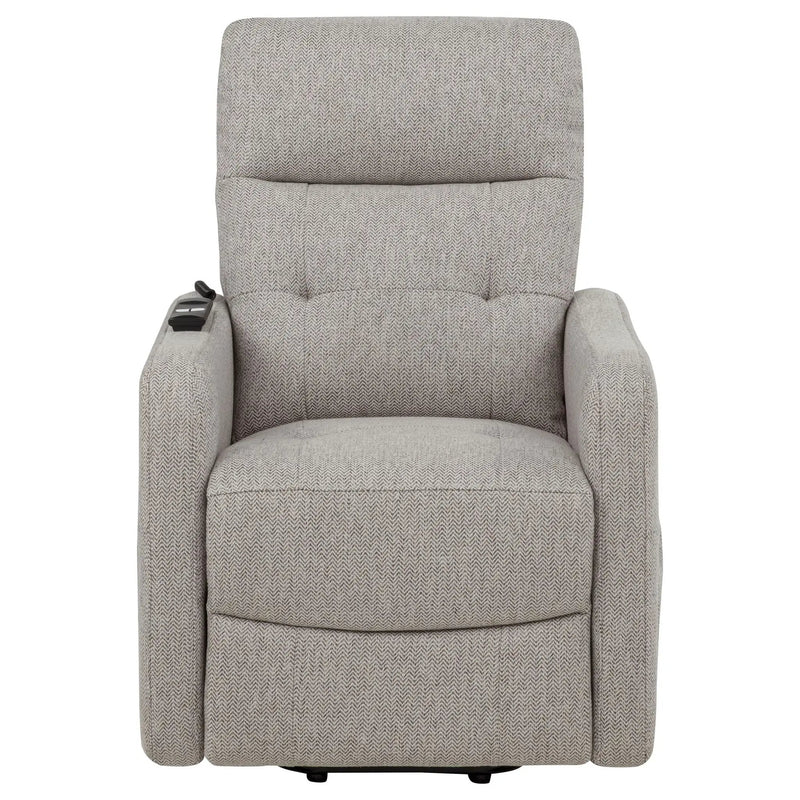 Dayes Upholstered Power Lift Recliner Chair Taupe by Unique Piece Furniture