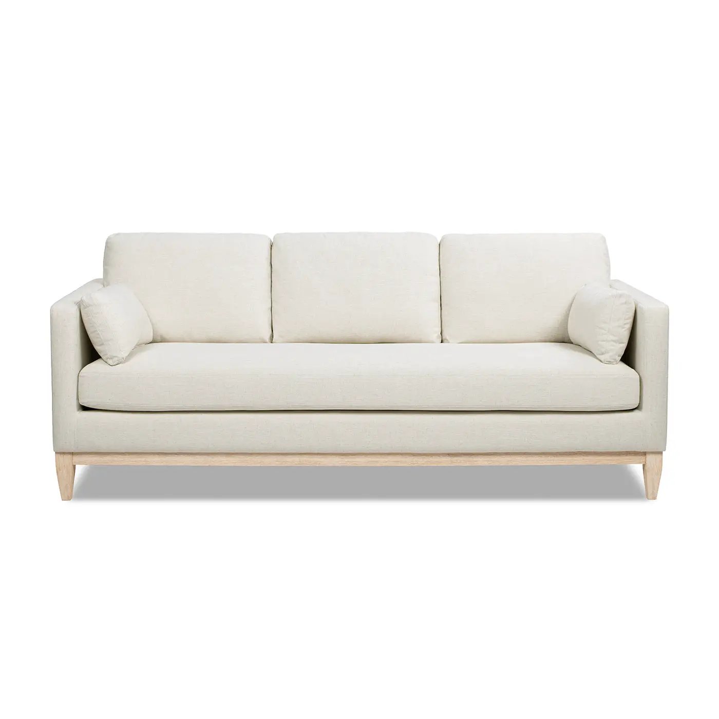 Knox 84' Modern Farmhouse Sofa, Flax White Linen by HouseOfZazla