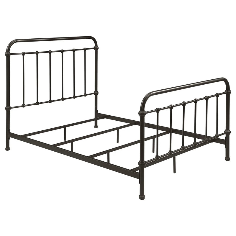 Livingston Metal Full Open Frame Bed Dark Bronze by Unique Piece Furniture