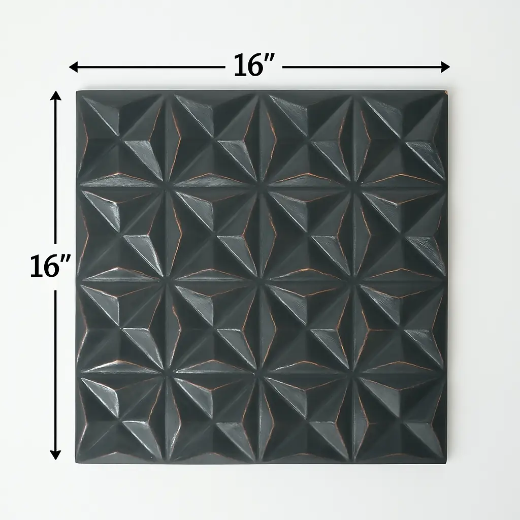 Black Square Modern Wall Art by HouseOfZazla