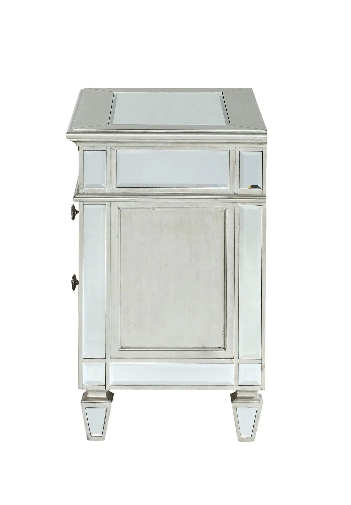 Varian - Mirrored Nightstand - Silver by HouseOfZazla