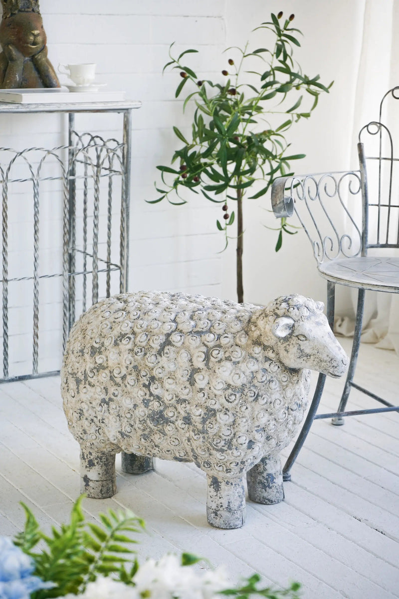25.5x13x18" Magnesium Sheep Figurine with Weathered Finish by HouseOfZazla