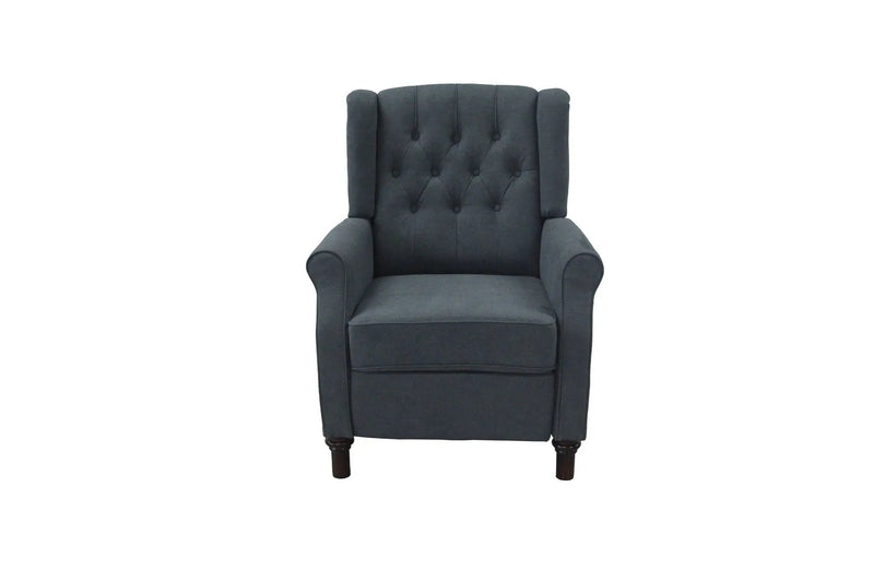 New Design Classic Waterproof Fabric Living Room Pull Button Sofa, High Back Manual Recliner Chair Cinema Home Theatre Cozy Recliner Sofa - Dark Gray by Unique Piece Furniture