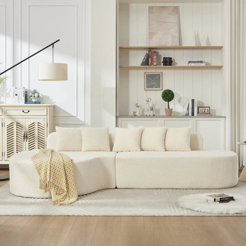 Boneless Couches for Living Room - White by HouseOfZazla