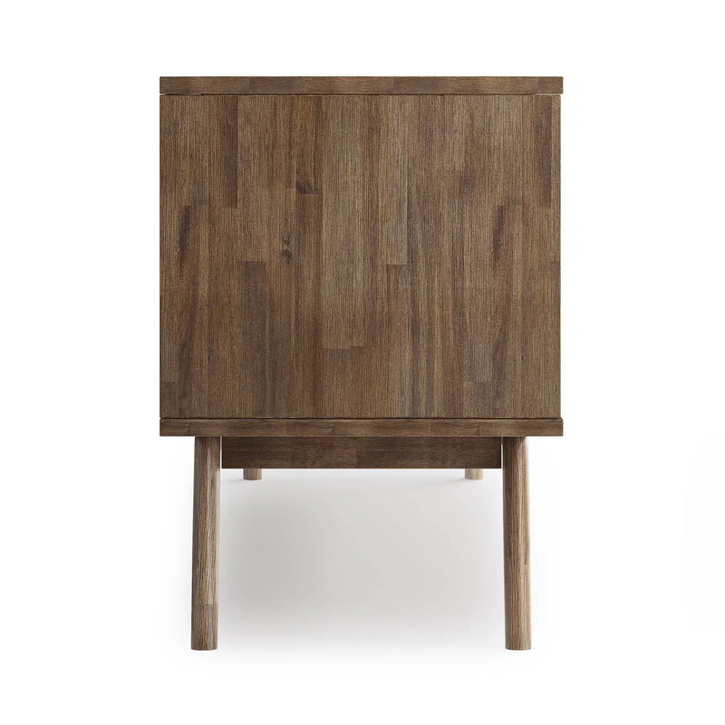 Clarkson - Low TV Stand - Rustic Natural Aged Brown by Unique Piece Furniture