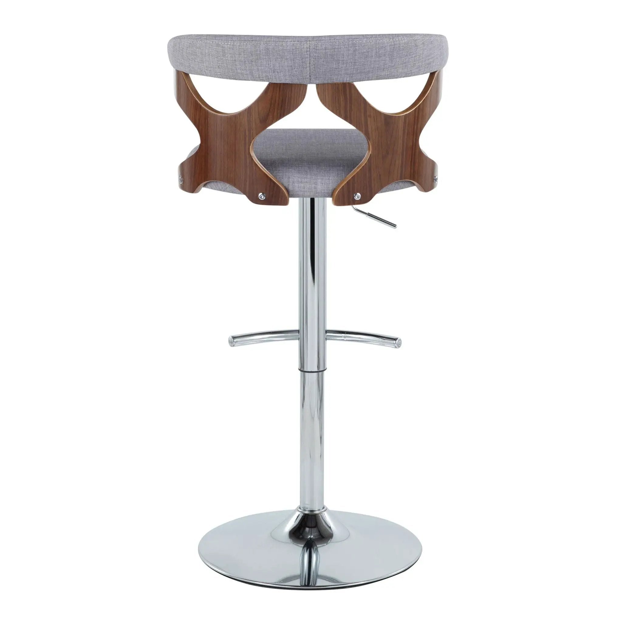 Gardenia - Mid Century Modern Adjustable Barstool With Swivel With Rounded T Footrest (Set of 2) by HouseOfZazla