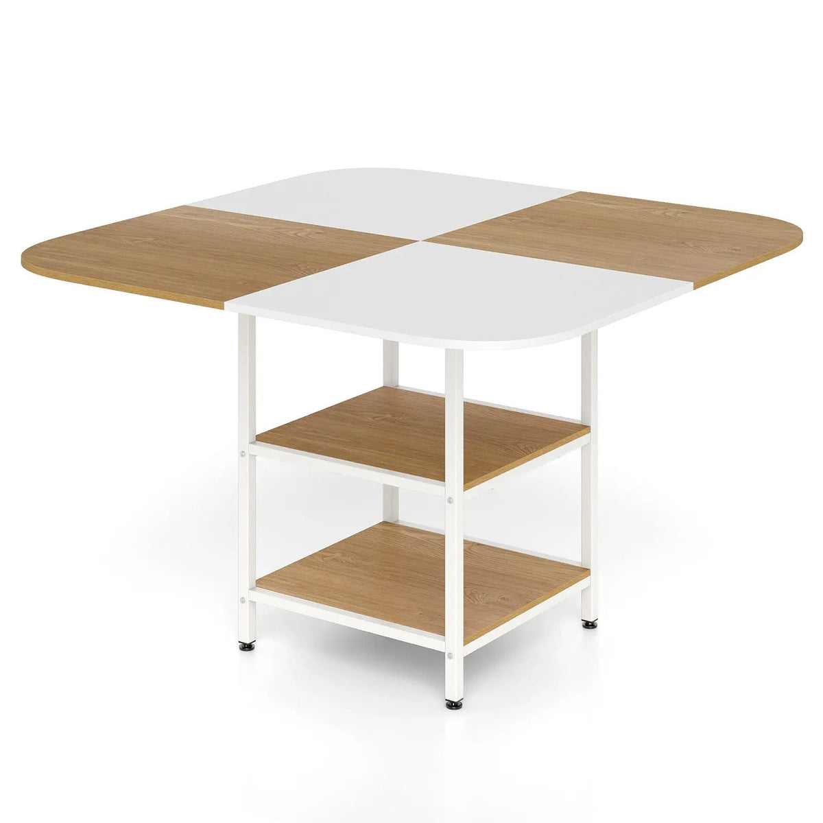 47.5 inch Modern Dining Table Square Kitchen Table with Mix-colored Tabletop, photo 8 of 16