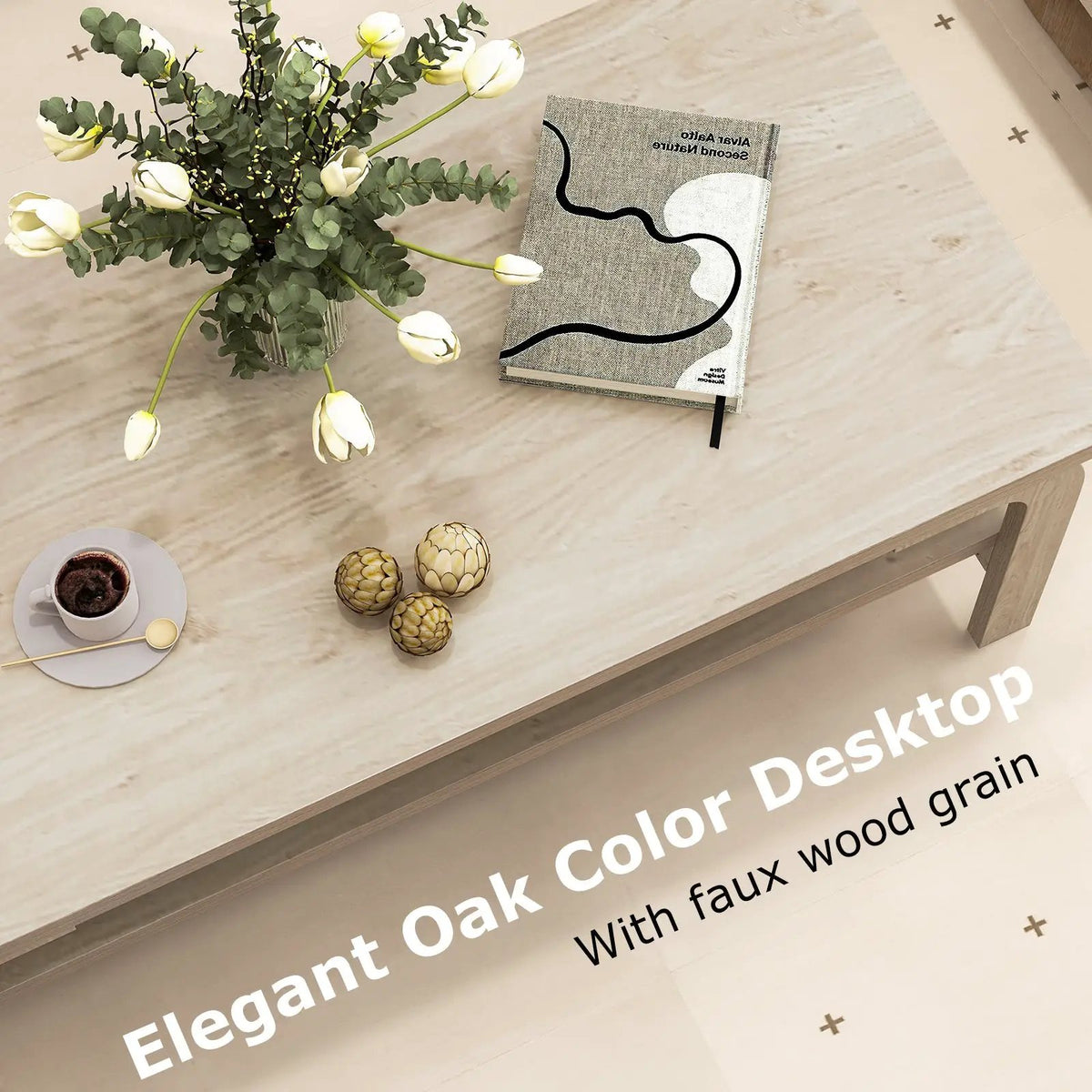 47 Inches Accent Rectangular Coffee Table for Living Room, photo 7 of 9