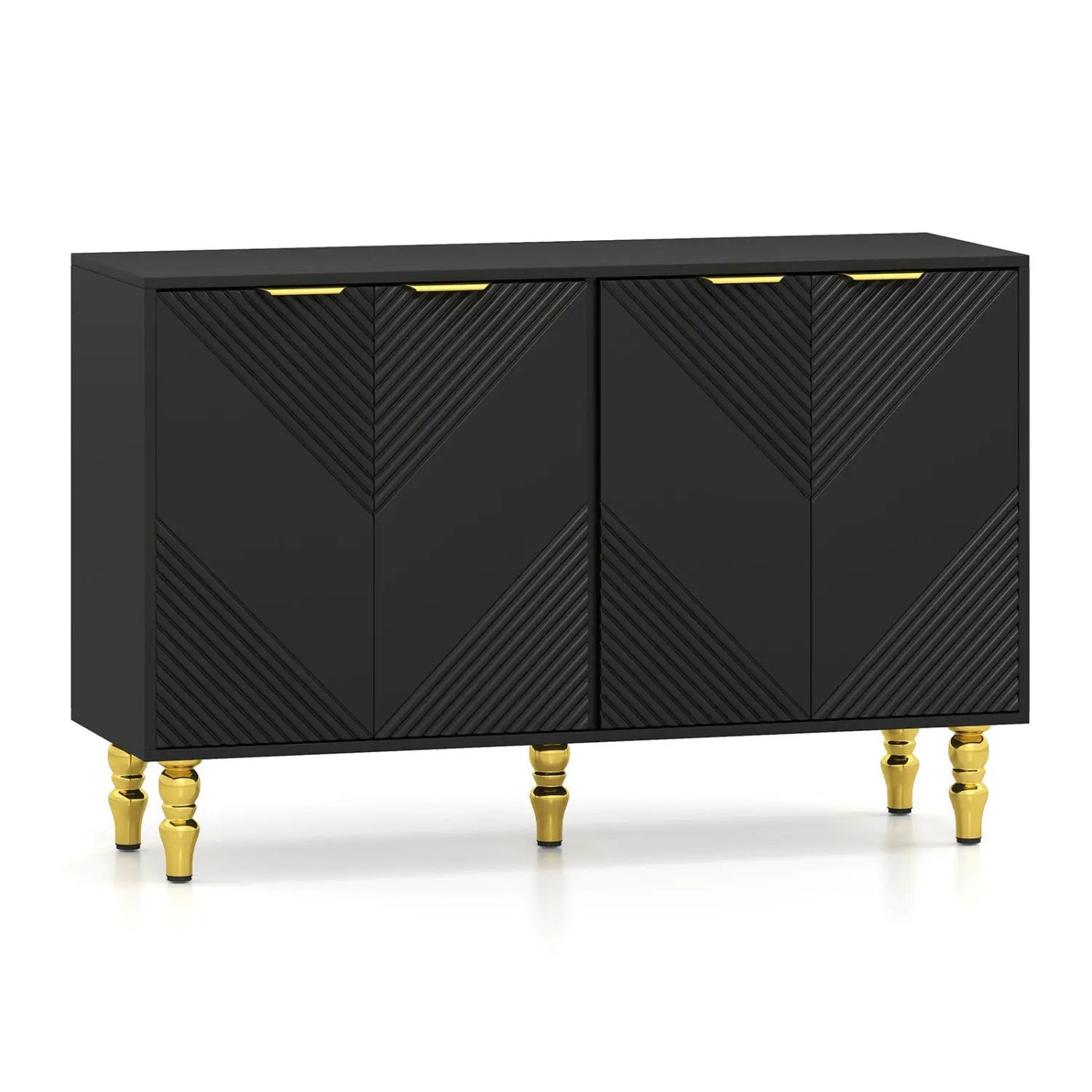 47" Sideboard Buffet Cabinet with Chevron Fluted Doors by DirectDeals