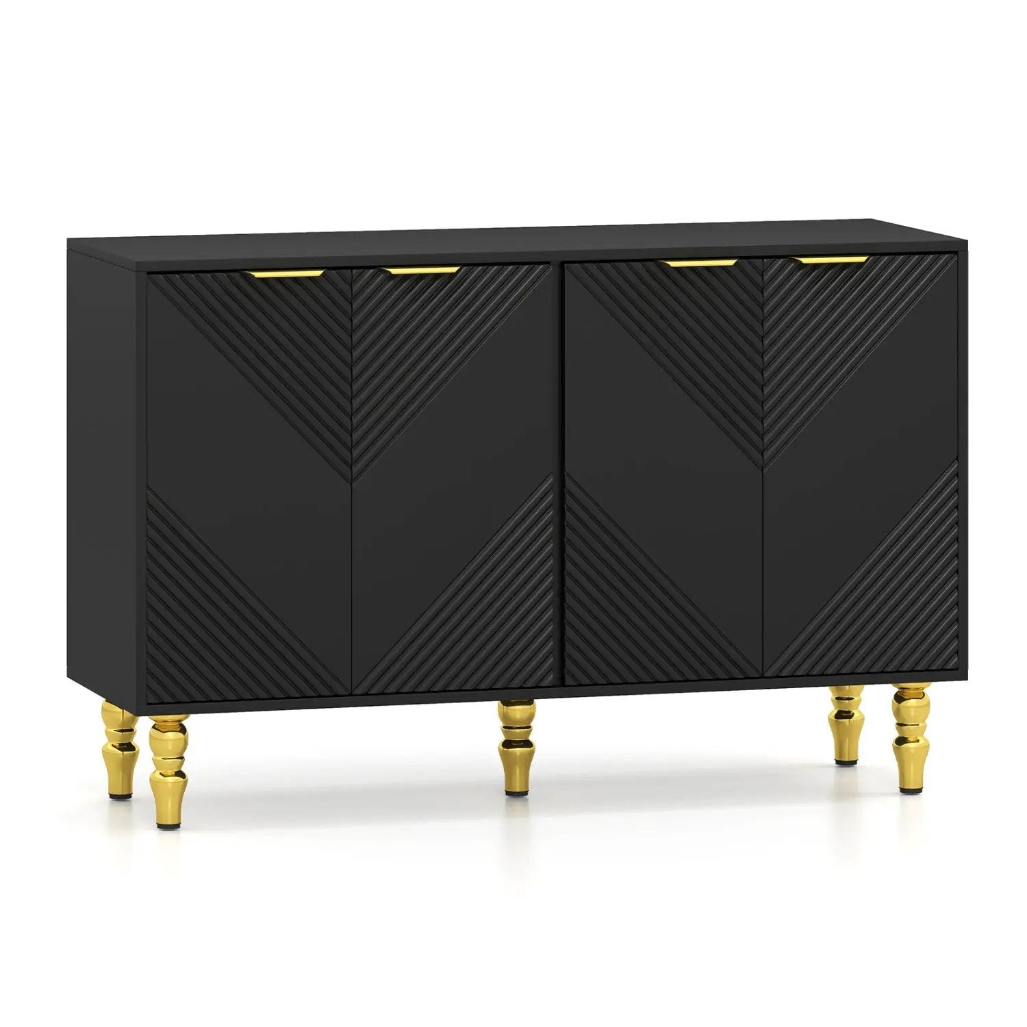 47" Sideboard Buffet Cabinet with Chevron Fluted Doors by DirectDeals