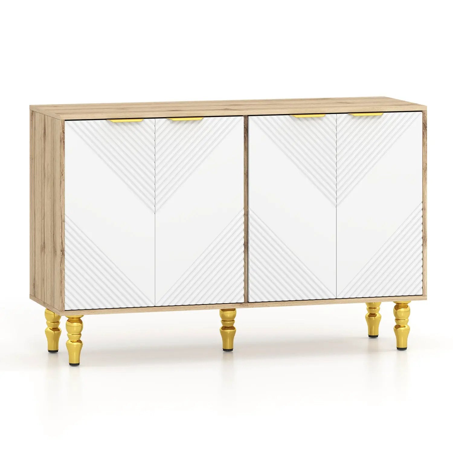 47" Sideboard Buffet Cabinet with Chevron Fluted Doors by DirectDeals