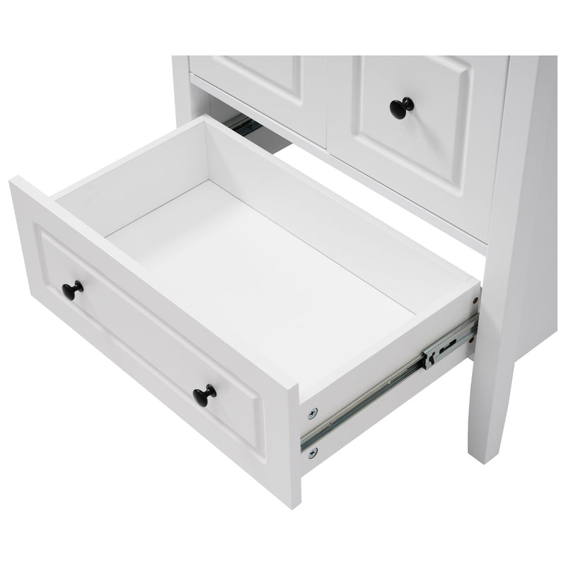 Retro Bathroom Vanity With Sink, Soft Closing Cabinet & Drawers by HouseOfZazla