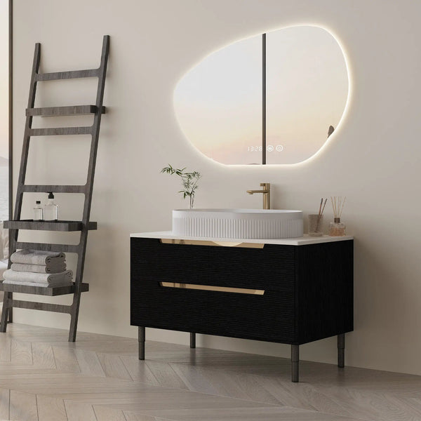 36 Inch Bathroom Vanity with Ceramic Integrated Sink & Soft-Close Drawers