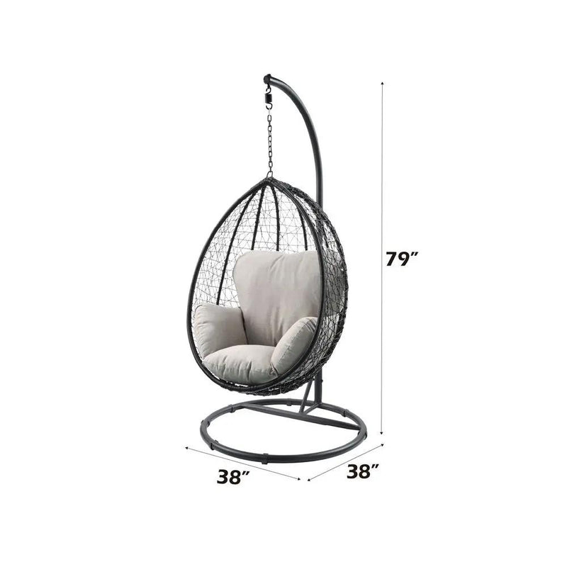 Simona - Patio Swing Chair with Stand by Unique Piece Furniture