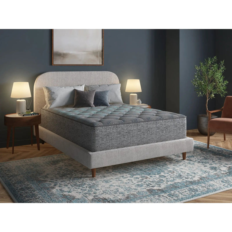 Comfort Care - 12" Hybrid Euro Top Mattress, Plush Comfort With Individual Pocketed Coil - Gray / Blue - Twin by HouseOfZazla