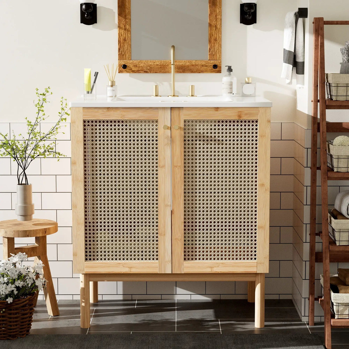 Bathroom Vanity Cabinet With Doors, Soft Close Design by HouseOfZazla