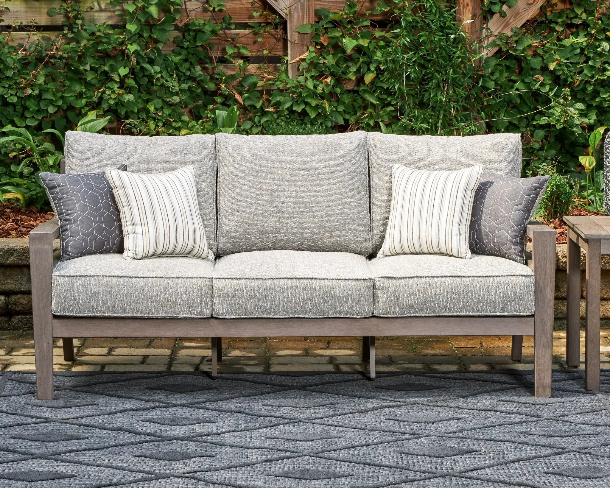 Hillside Barn - Sofa With Cushion - Gray / Brown by Unique Piece Furniture
