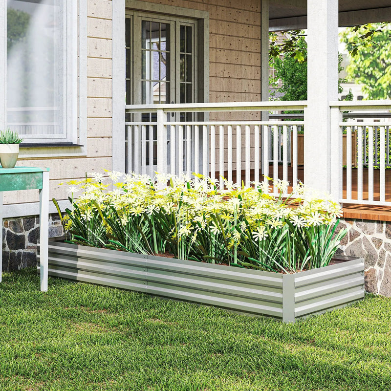 Outsunny 95" x 36" Galvanized Raised Garden Bed by HouseOfZazla