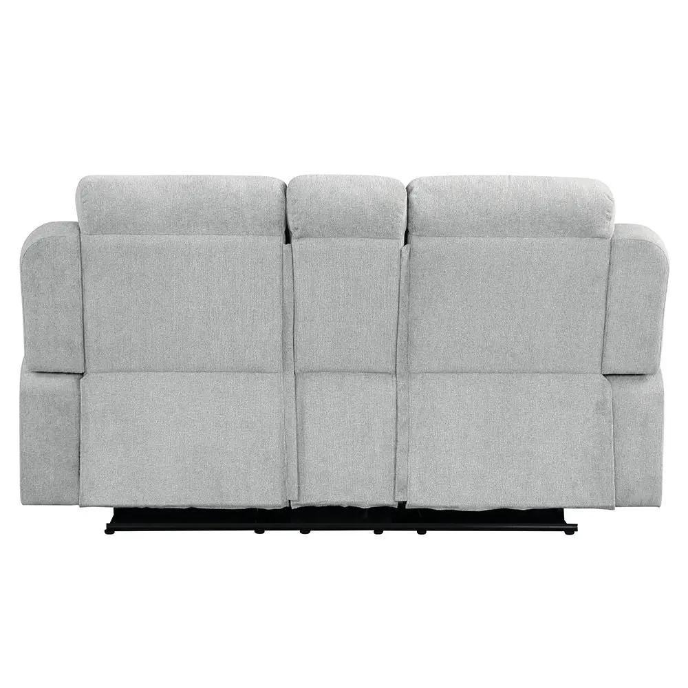 Galya - Motion Loveseat With Console - Light Gray Chenille by Unique Piece Furniture