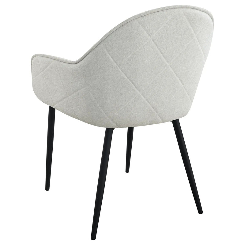 Emma Fabric Upholstered Dining Arm Chair Fog Grey (Set of 2) by Unique Piece Furniture
