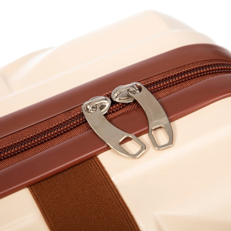 14'/20' 2-Piece Beige ABS Spinner Wheel Luggage Set by HouseOfZazla