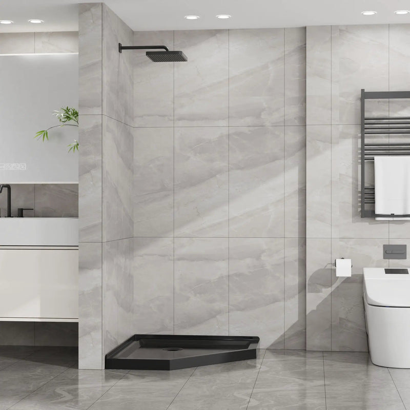 Goodyo - Neo-Angle Shower Base - Black by HouseOfZazla