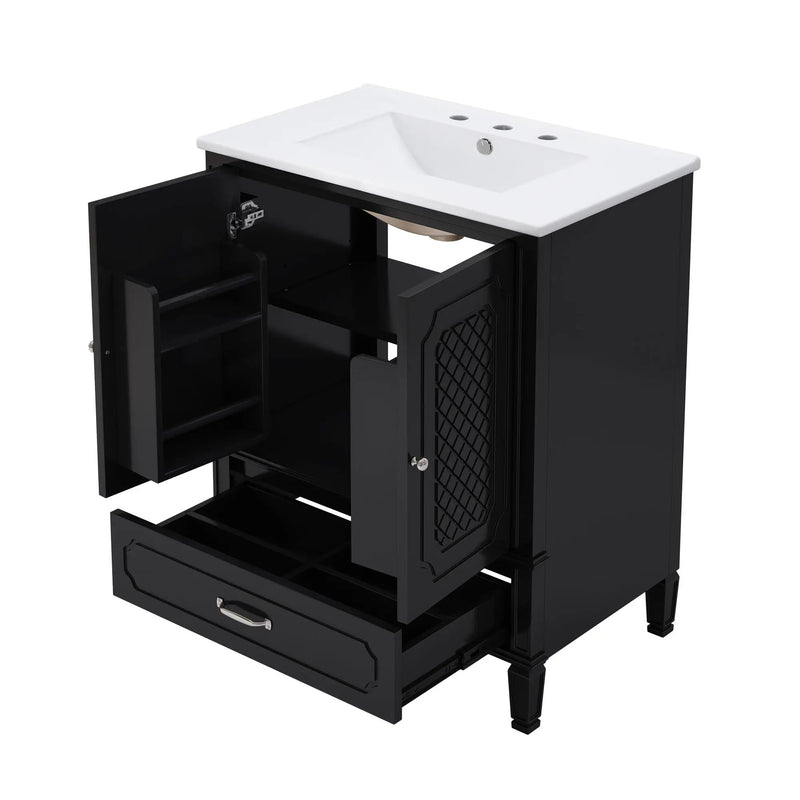 Bathroom Vanity With Sink, Soft Closing Door, Multi Functional Storage by HouseOfZazla