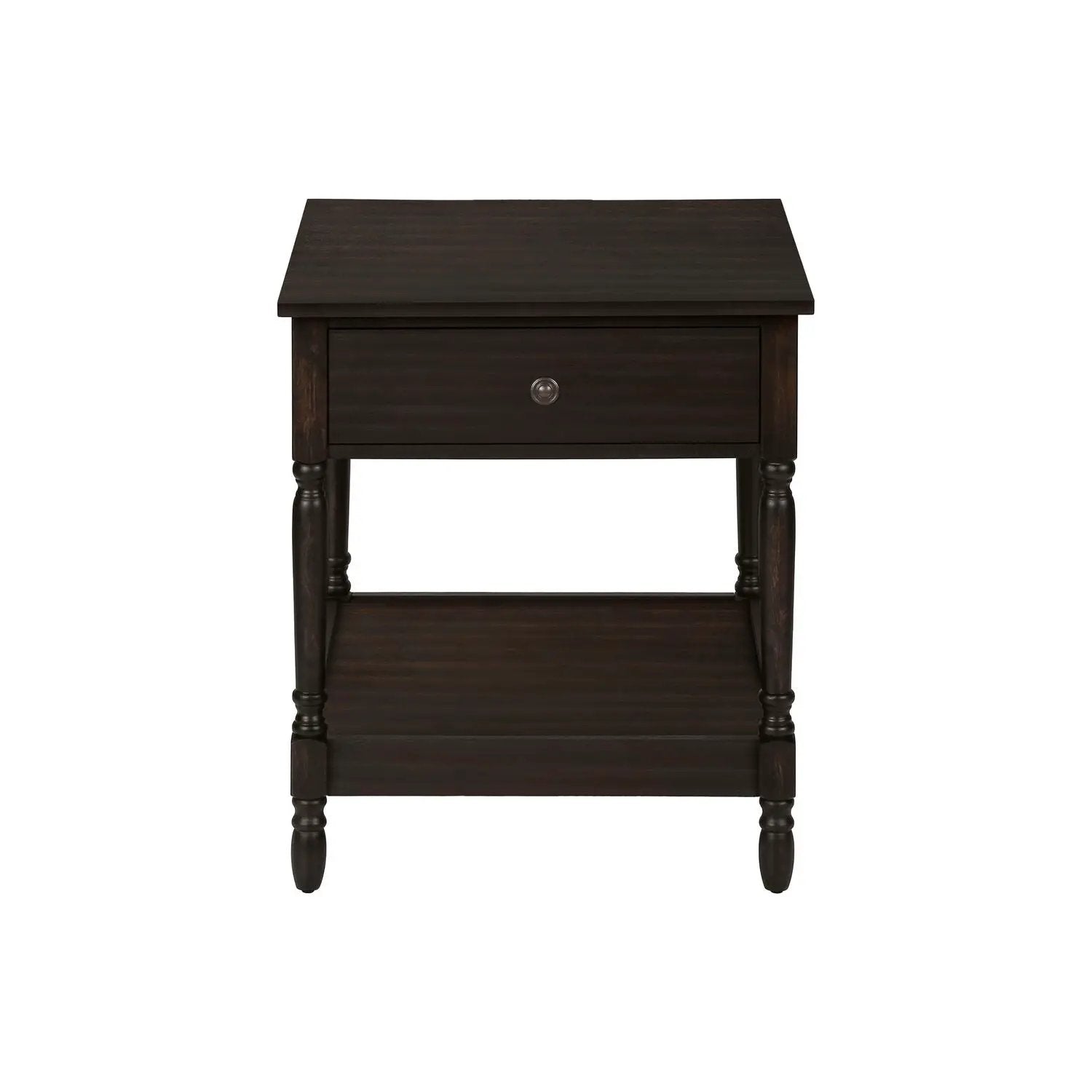 Accent - Table, 2 Tier, Square, Traditional - Walnut by Unique Piece Furniture