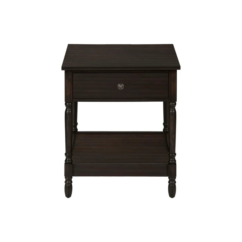 Accent - Table, 2 Tier, Square, Traditional - Walnut by Unique Piece Furniture