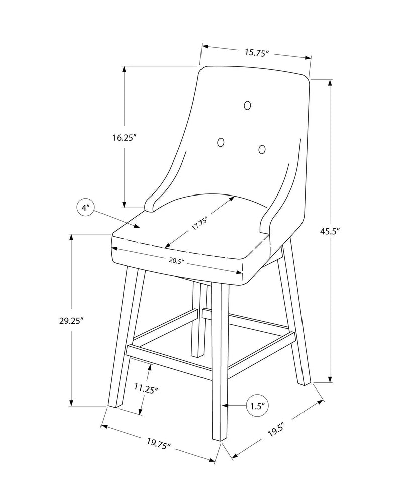 Swivel Stool Bar Height, Transitional (Set of 2) by Unique Piece Furniture