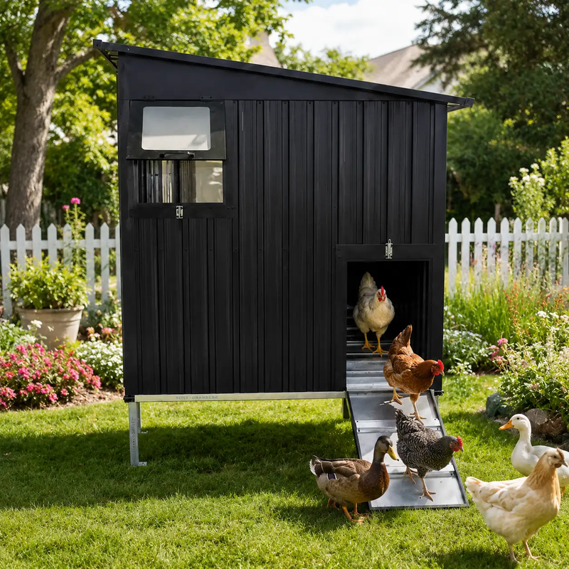 Outdoor Galvanized Metal Chicken Coop by HouseOfZazla