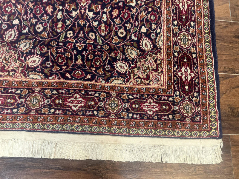 Indo Kashmiri Rug 3x5, Navy Blue, Very Fine 400 KPSI, Pair B by Jewel Rugs