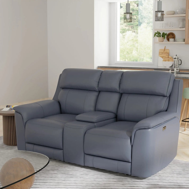 Oslo - Dual Power Reclining Loveseat With Console by Unique Piece Furniture