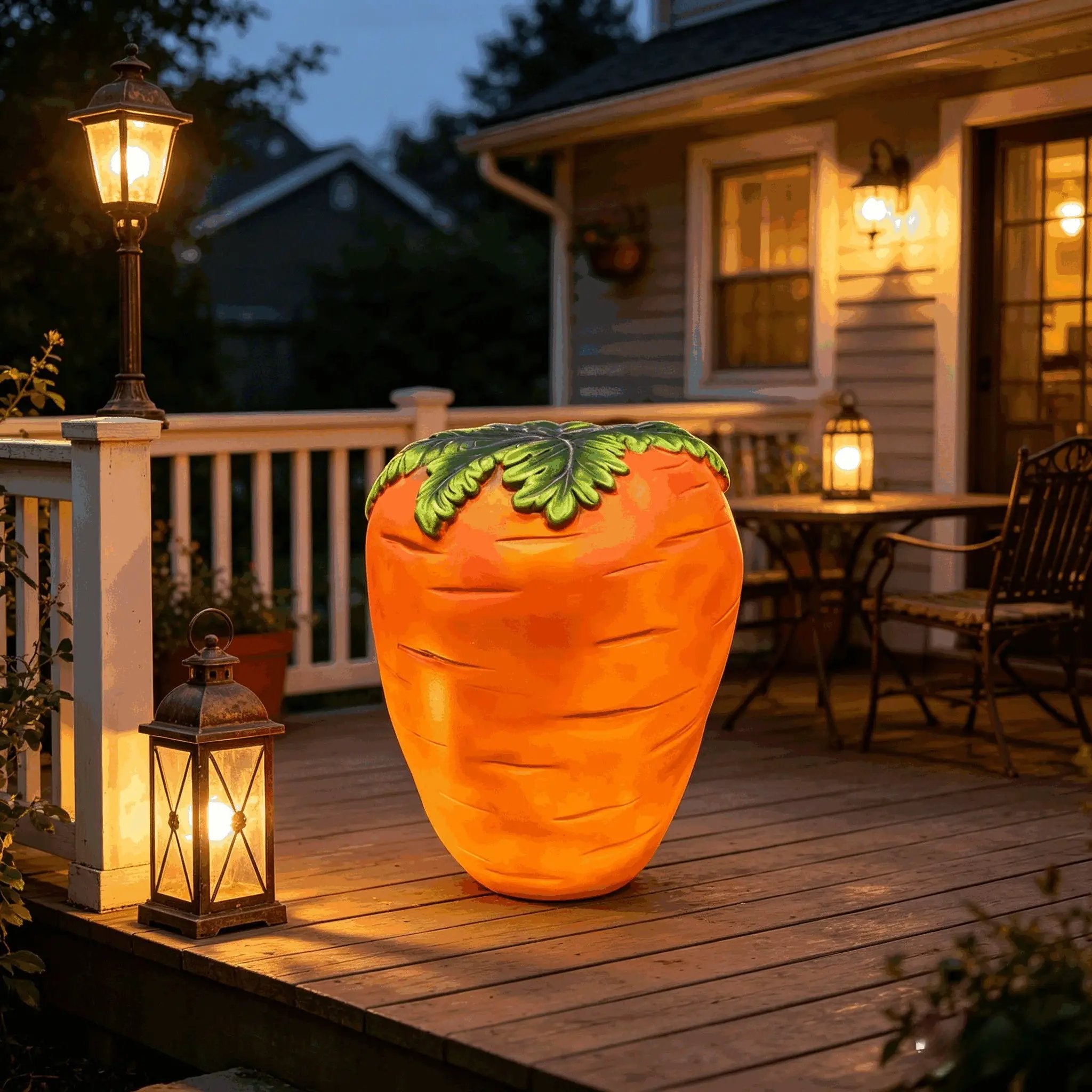 16" Oversized Carrot-Shaped Resin Stool by HouseOfZazla