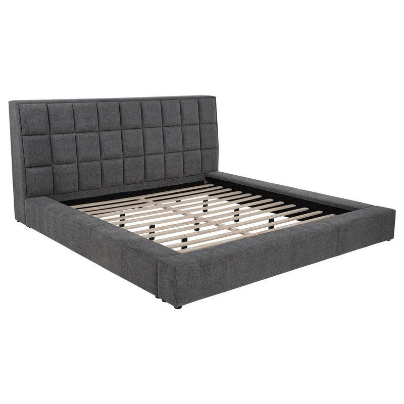 Dreux Upholstered Queen Panel Platform Bed Grey by Unique Piece Furniture