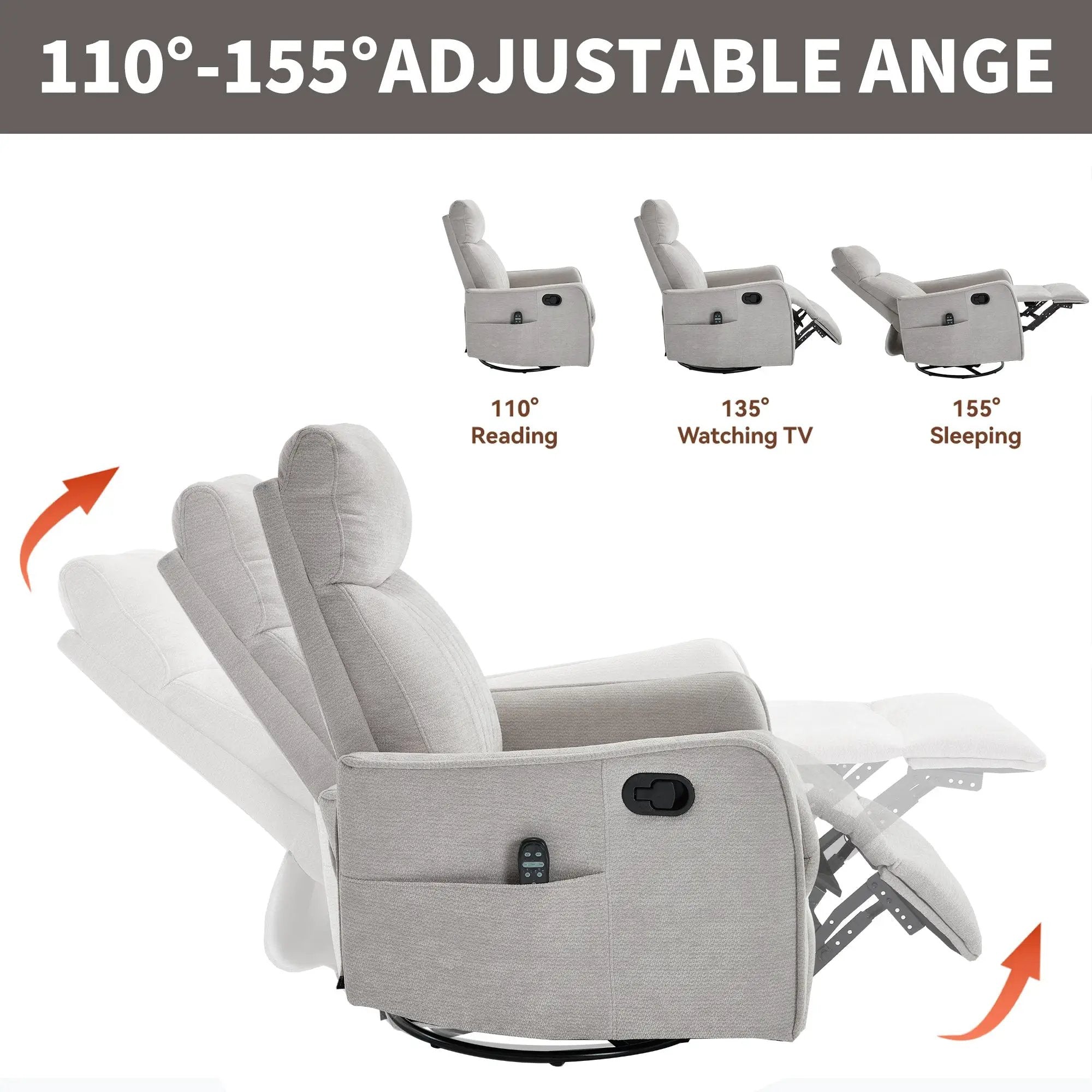 Comfortmax Swivel and Rocking Recliner by HouseOfZazla