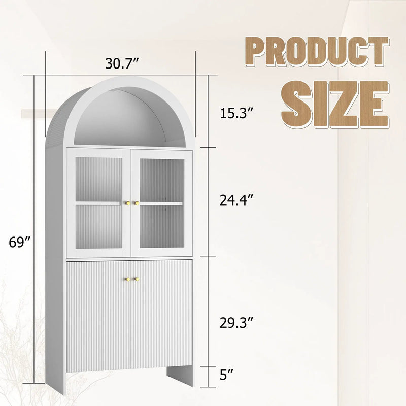 Modern Tech Inspired Dome Cabinet With LED Lighting by HouseOfZazla