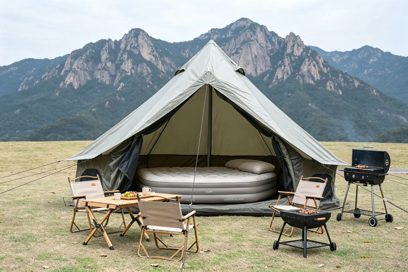 Oxford Bell Tent for Family Camping - Spacious 13.1ft Yurt with Stove Jack by HouseOfZazla