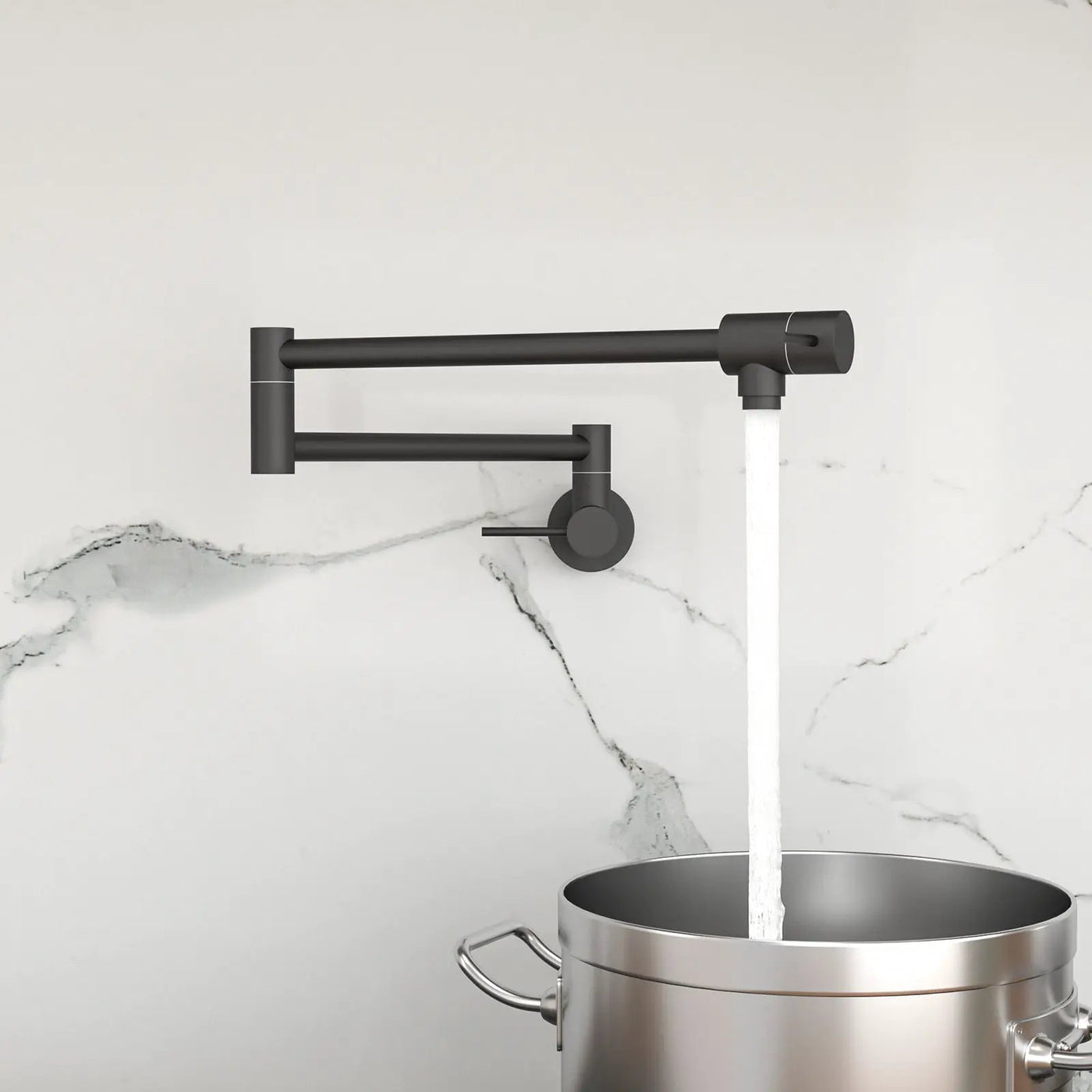 Modern Design Pot Filler Faucet Wall Mount Kitchen Sink, Folding Stretchable by HouseOfZazla