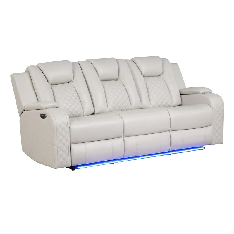 Benz - Power Recliner Set With LED Lighting And USB Charging by HouseOfZazla