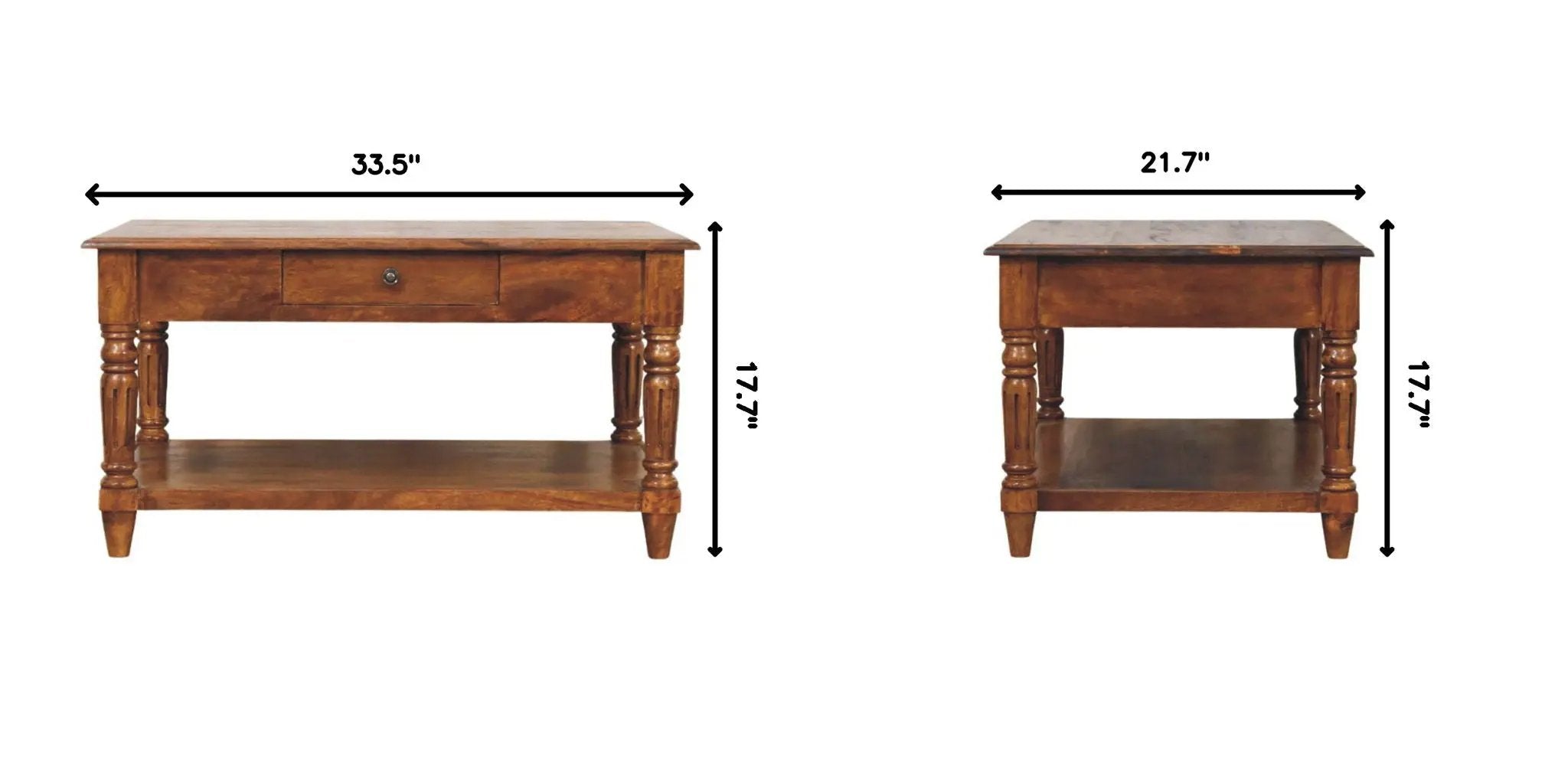 Turned Legs Drawer Table by HouseOfZazla