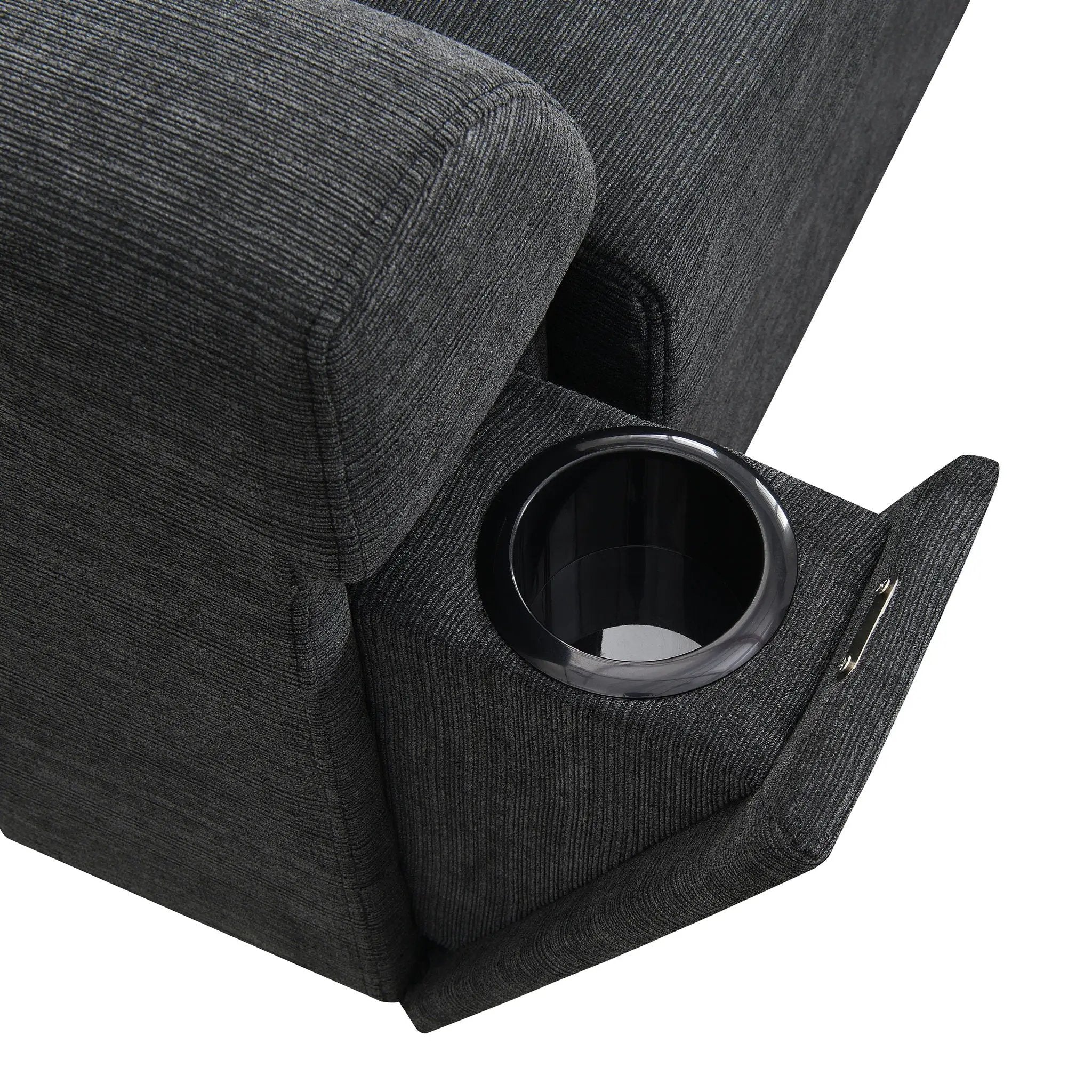 U Shaped Sectional Sofa 6 Seat Couch Set With Oversized Ottoman, Hidden Armrest Storage And Cup Holders USB Charging Ports Wide Seat Sofa by HouseOfZazla