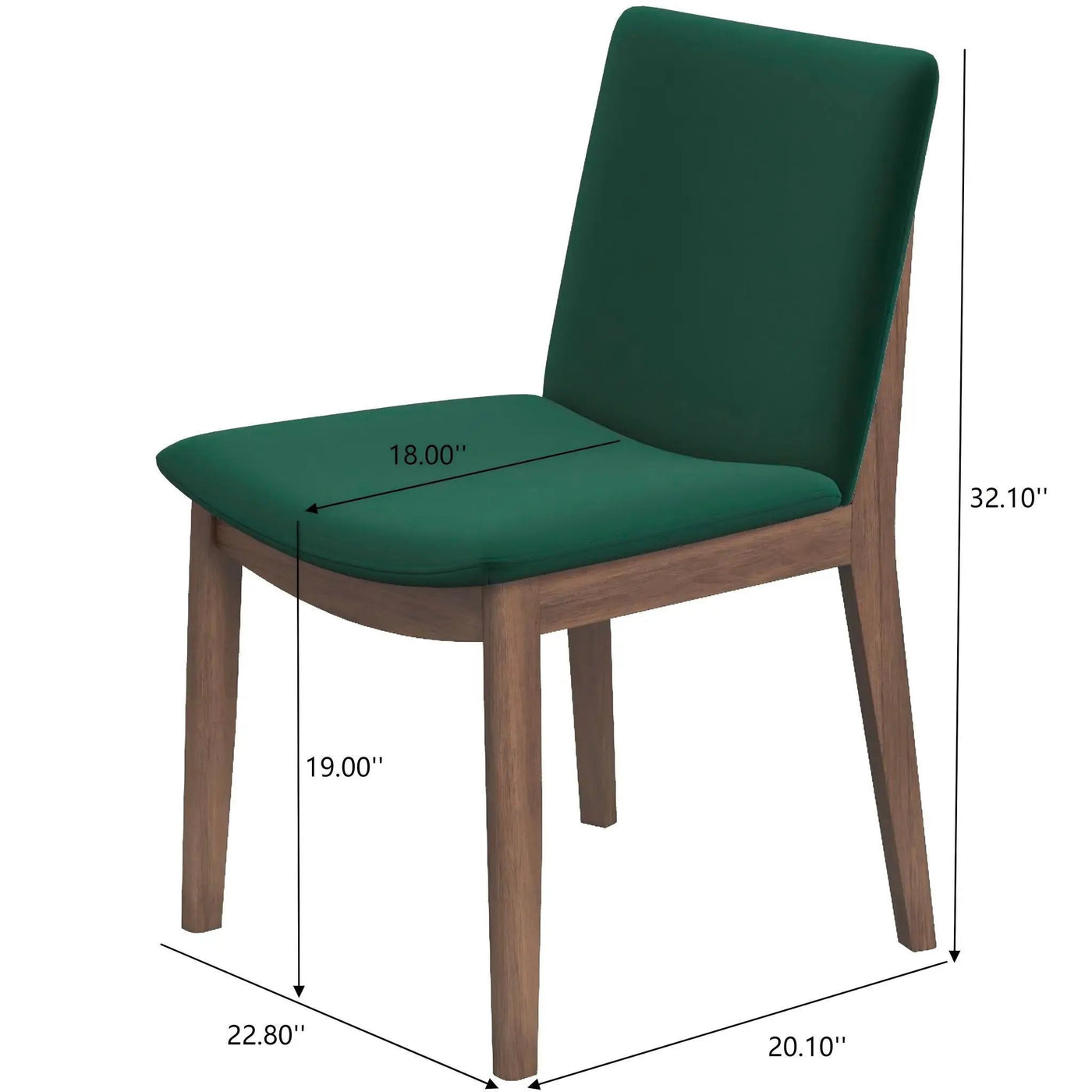 Laura - Mid-Century Modern Solid Wood Dining Chair (Set of 2) by Unique Piece Furniture