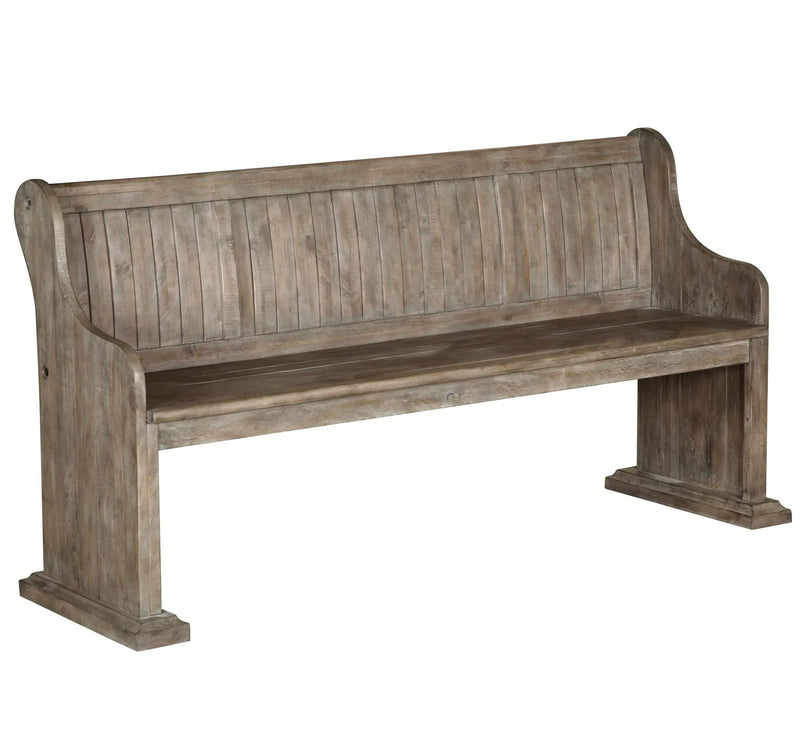Tinley Park - Bench With Back - Dove Tail Gray by Unique Piece Furniture