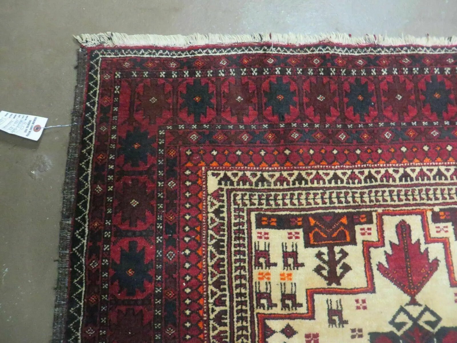 4' X 7' Vintage Handmade Pakistan Turkoman Bokhara Balouch Woven Wool Rug Nice by Jewel Rugs